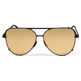 Cristina - Tangle Free - Mirrored Brown Aviator Sunglasses - TopFoxx - Flyclothing LLC