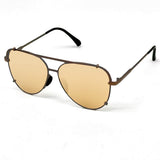 Cristina - Tangle Free - Mirrored Brown Aviator Sunglasses - TopFoxx - Flyclothing LLC