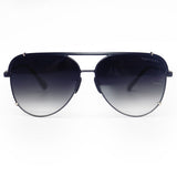 Cristina - Tangle Free - Faded Black and Gold Aviator Sunglasses - TopFoxx - Flyclothing LLC