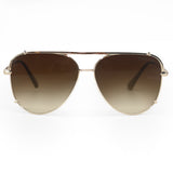 Cristina - Tangle Free - Faded Brown Aviator Sunglasses - TopFoxx - Flyclothing LLC