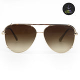 Cristina - Tangle Free - Faded Brown Aviator Sunglasses - TopFoxx - Flyclothing LLC