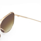 Cristina - Tangle Free - Faded Brown Aviator Sunglasses - TopFoxx - Flyclothing LLC