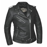 Lola - Women's Premium Leather Motorcycle Jacket - Unik Just for Bikers - Flyclothing LLC