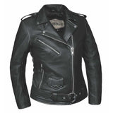 Lola - Ladies Premium Leather Jacket - Unik Just for Bikers - Flyclothing LLC