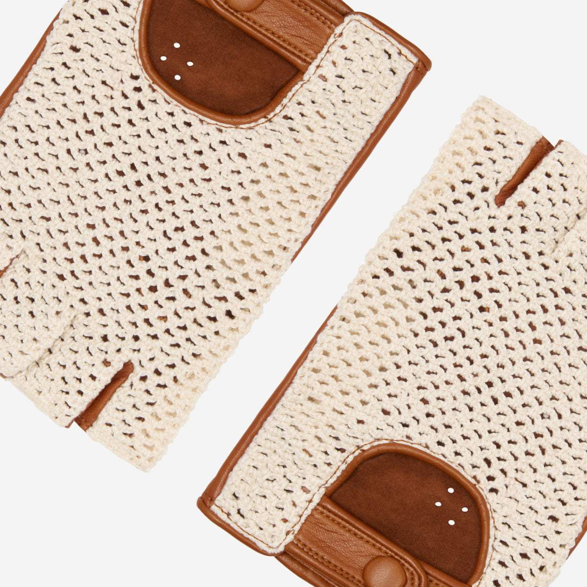 Dario (cognac) - Hand-sewn Italian crochet driving gloves from lambskin leather - Leather Gloves Online - Flyclothing LLC