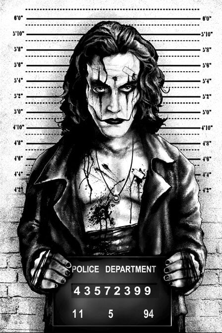 Black Market Art Company The Crow Mugshot Print