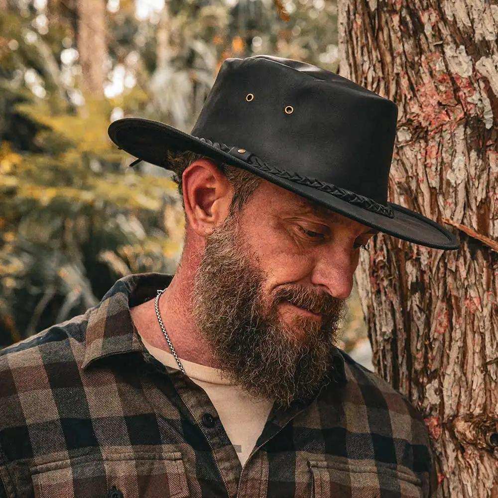Bandera - Crushable Leather Cowboy Hat - Unik Just for Bikers - Flyclothing LLC