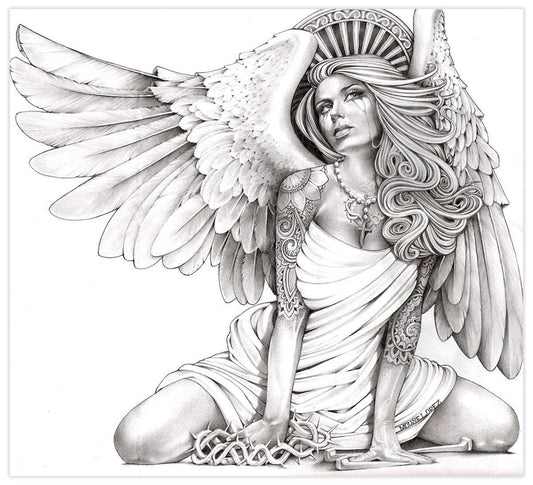 Black Market Art Company Crying Angel Print - Black Market Art Company - Flyclothing LLC