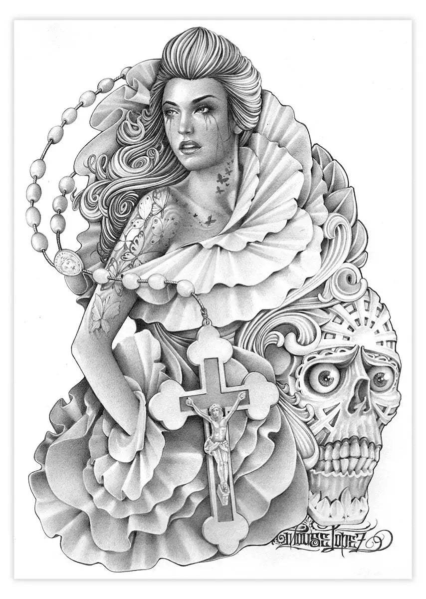 Black Market Art Company Crying Butterfly Print - Black Market Art Company - Flyclothing LLC