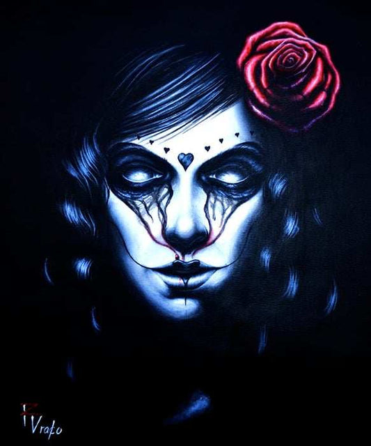 Black Market Art Company Crying Rose Print - Black Market Art Company - Flyclothing LLC