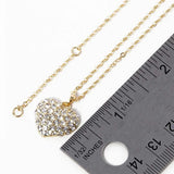 Crystal Pave Heart Pendant Necklace - Madeline Love - Flyclothing LLC