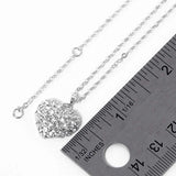 Crystal Pave Heart Pendant Necklace - Madeline Love - Flyclothing LLC