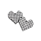Crystal Pave Heart Stud Earrings - Madeline Love - Flyclothing LLC
