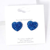 Crystal Pave Heart Stud Earrings - Madeline Love - Flyclothing LLC