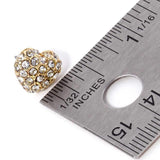 Crystal Paved Heart Stud Earrings - Madeline Love - Flyclothing LLC