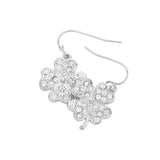 Crystal Stone Paved Clover Dangle Earrings - Madeline Love - Flyclothing LLC