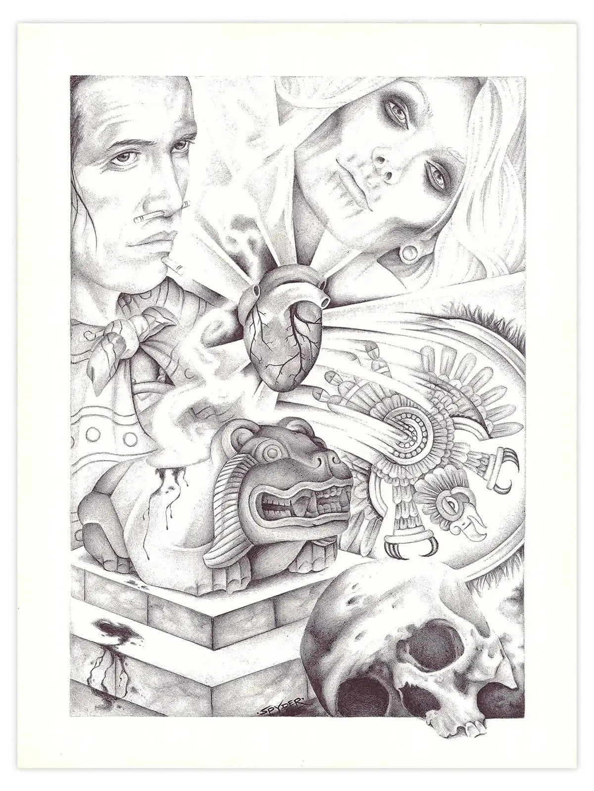 Black Market Art Company Cuau Te Moc Print - Black Market Art Company - Flyclothing LLC