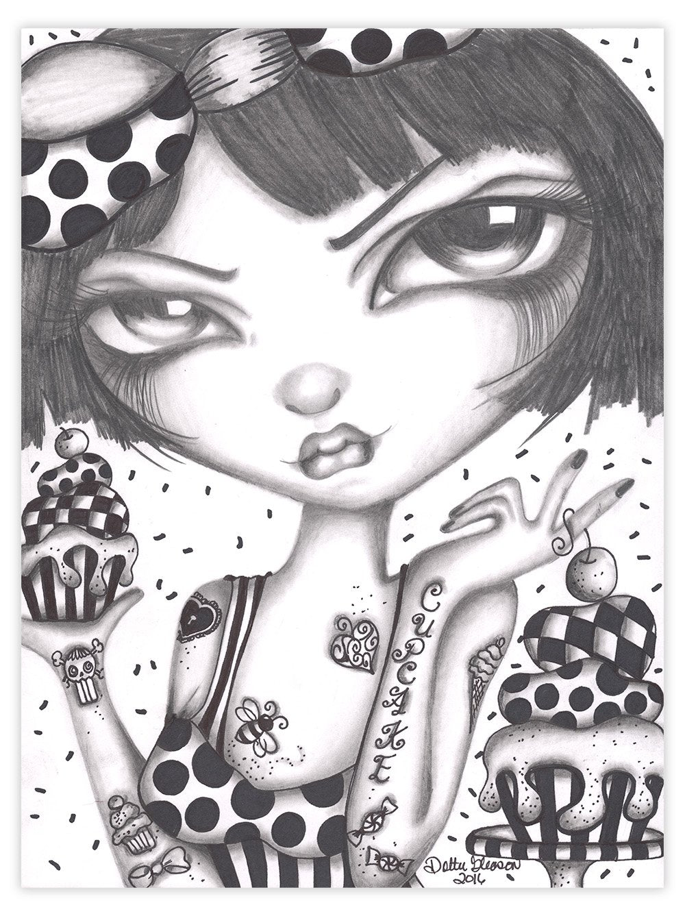 Black Market Art Company Cupcake Claire Print
