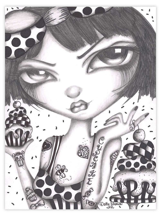 Black Market Art Company Cupcake Claire Print - Black Market Art Company - Flyclothing LLC