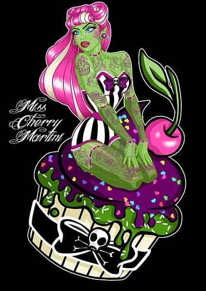 Black Market Art Company Cupcake Zombie Print