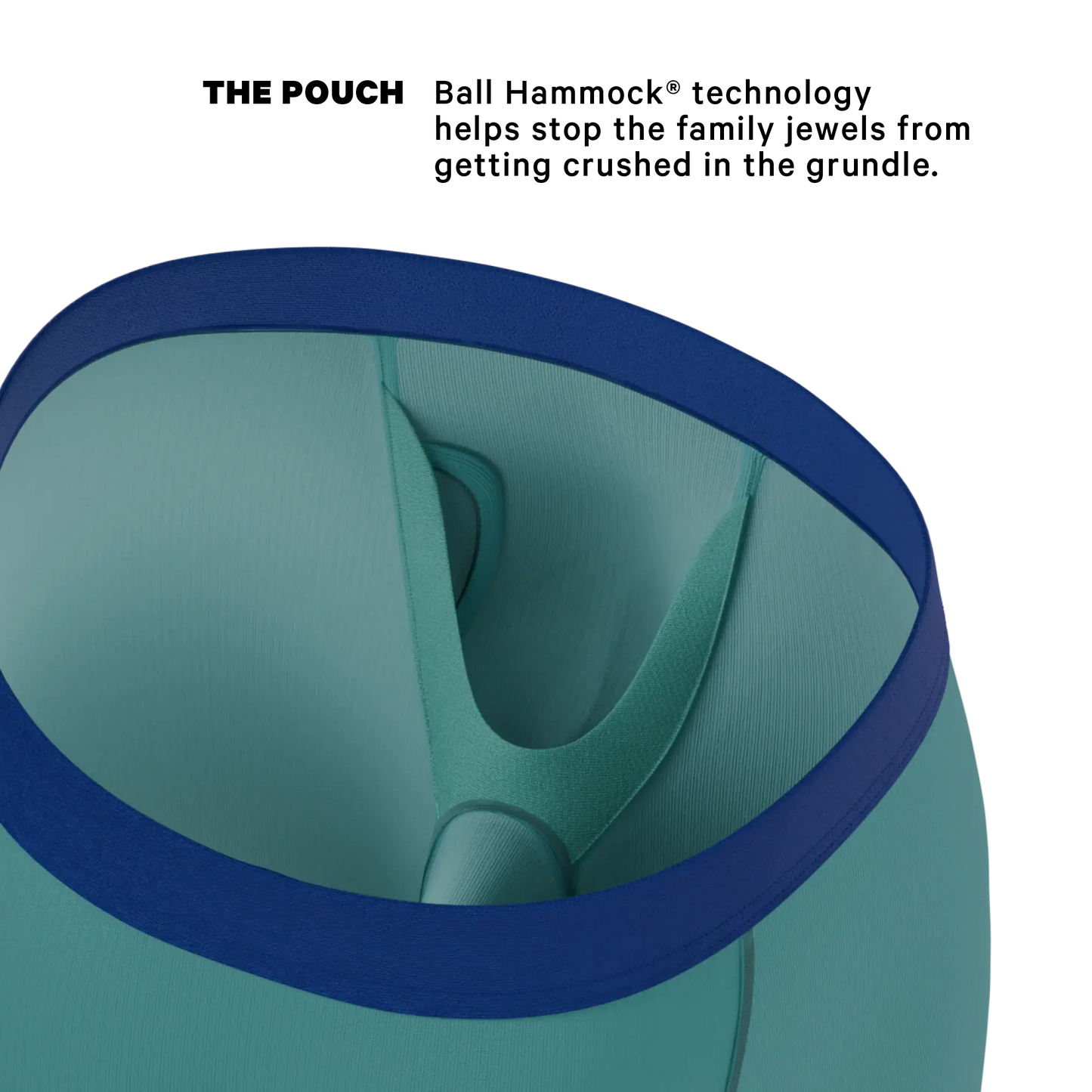 The Curacao | Teal Long Leg Ball Hammock® Pouch Underwear With Fly - Shinesty - Flyclothing LLC