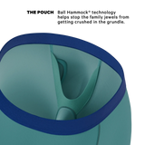 The Curacao | Teal Long Leg Ball Hammock® Pouch Underwear With Fly - Shinesty - Flyclothing LLC