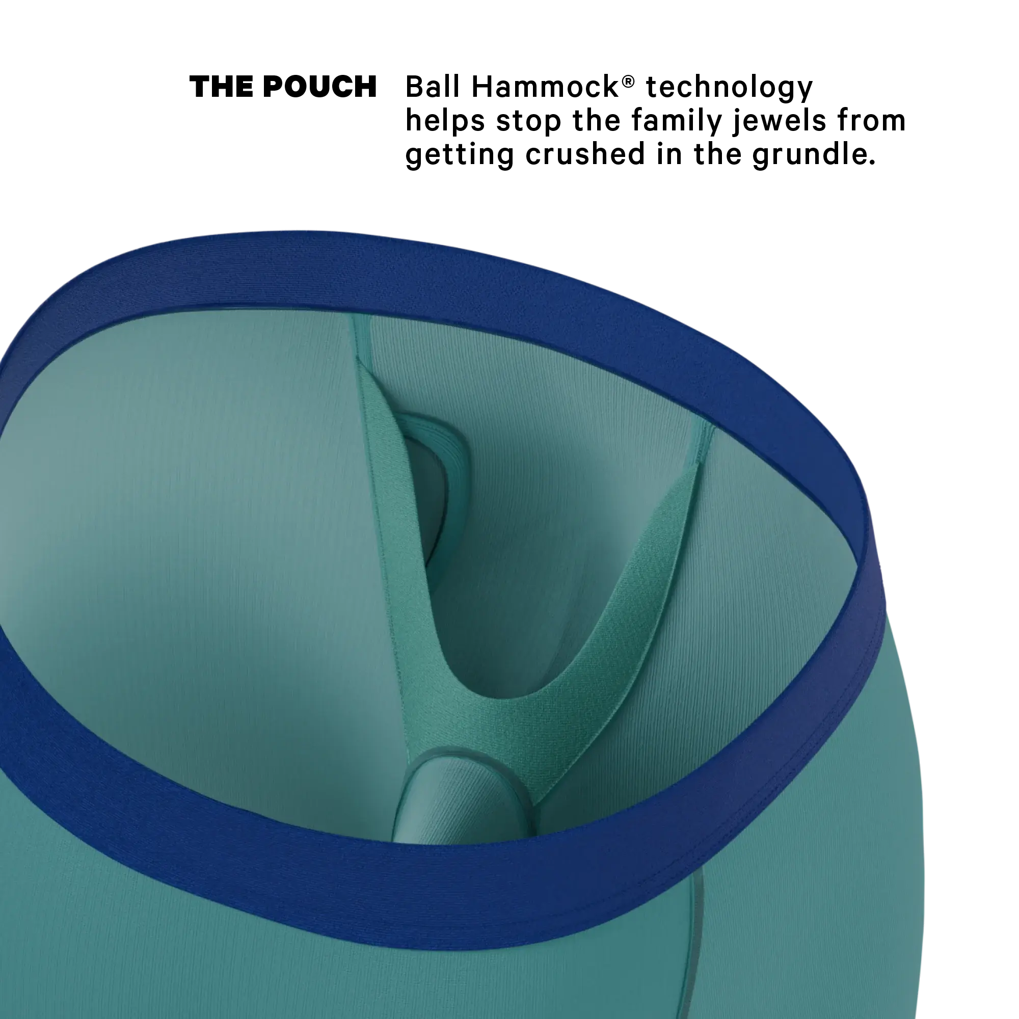 The Curacao | Teal Long Leg Ball Hammock® Pouch Underwear With Fly - Shinesty - Flyclothing LLC