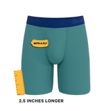 The Curacao | Teal Long Leg Ball Hammock® Pouch Underwear With Fly - Shinesty - Flyclothing LLC