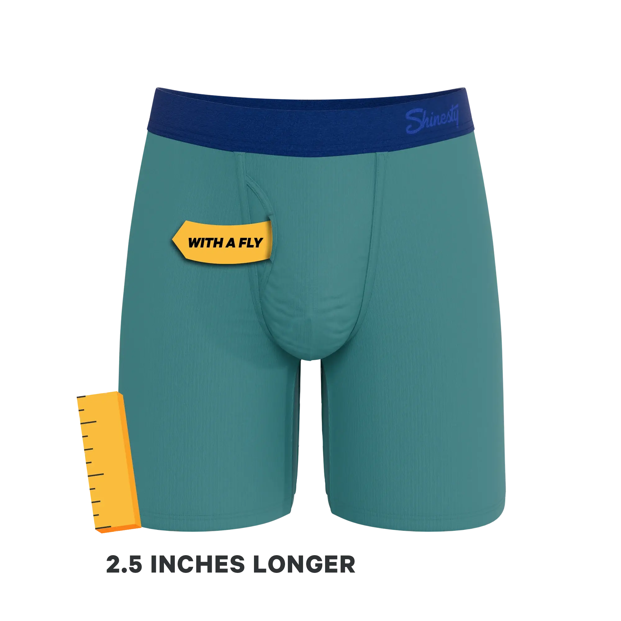 The Curacao | Teal Long Leg Ball Hammock® Pouch Underwear With Fly - Shinesty - Flyclothing LLC