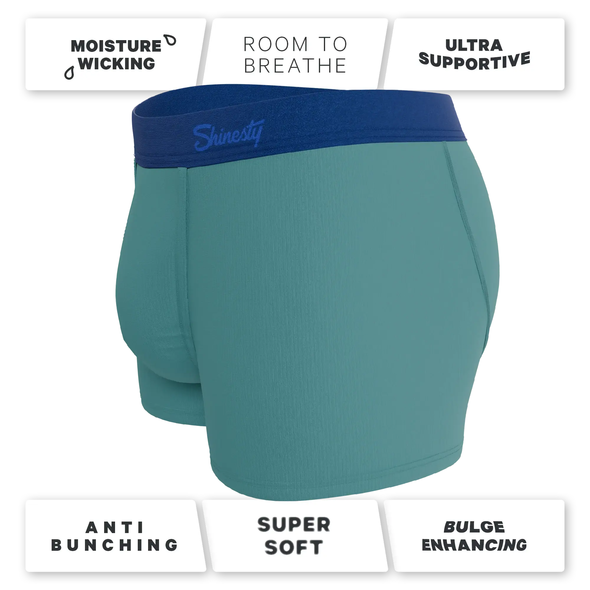 The Curacao | Teal Ball Hammock® Pouch Trunks Underwear - Shinesty - Flyclothing LLC
