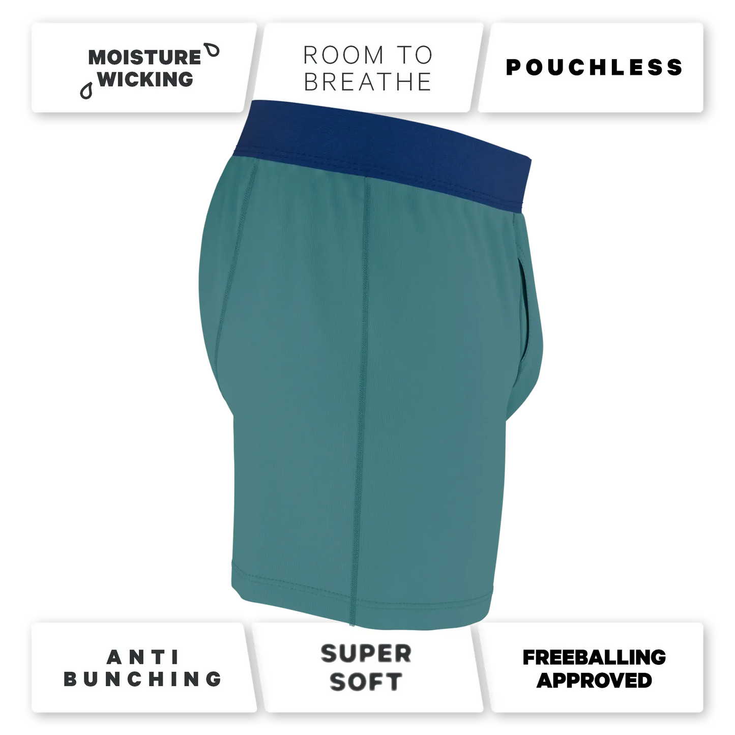 The Curacao | Teal Boxers - Shinesty - Flyclothing LLC