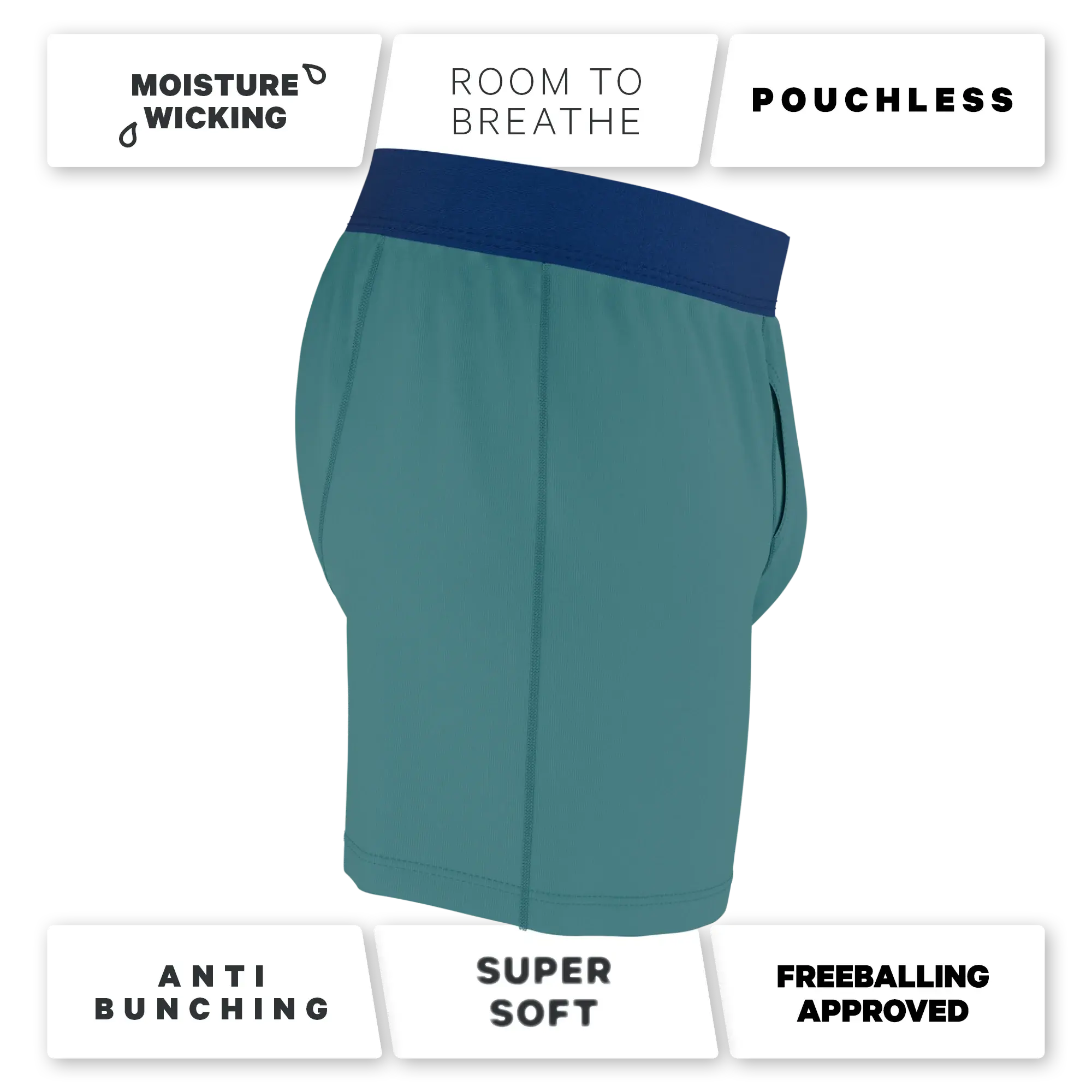 The Curacao | Teal Boxers - Shinesty - Flyclothing LLC
