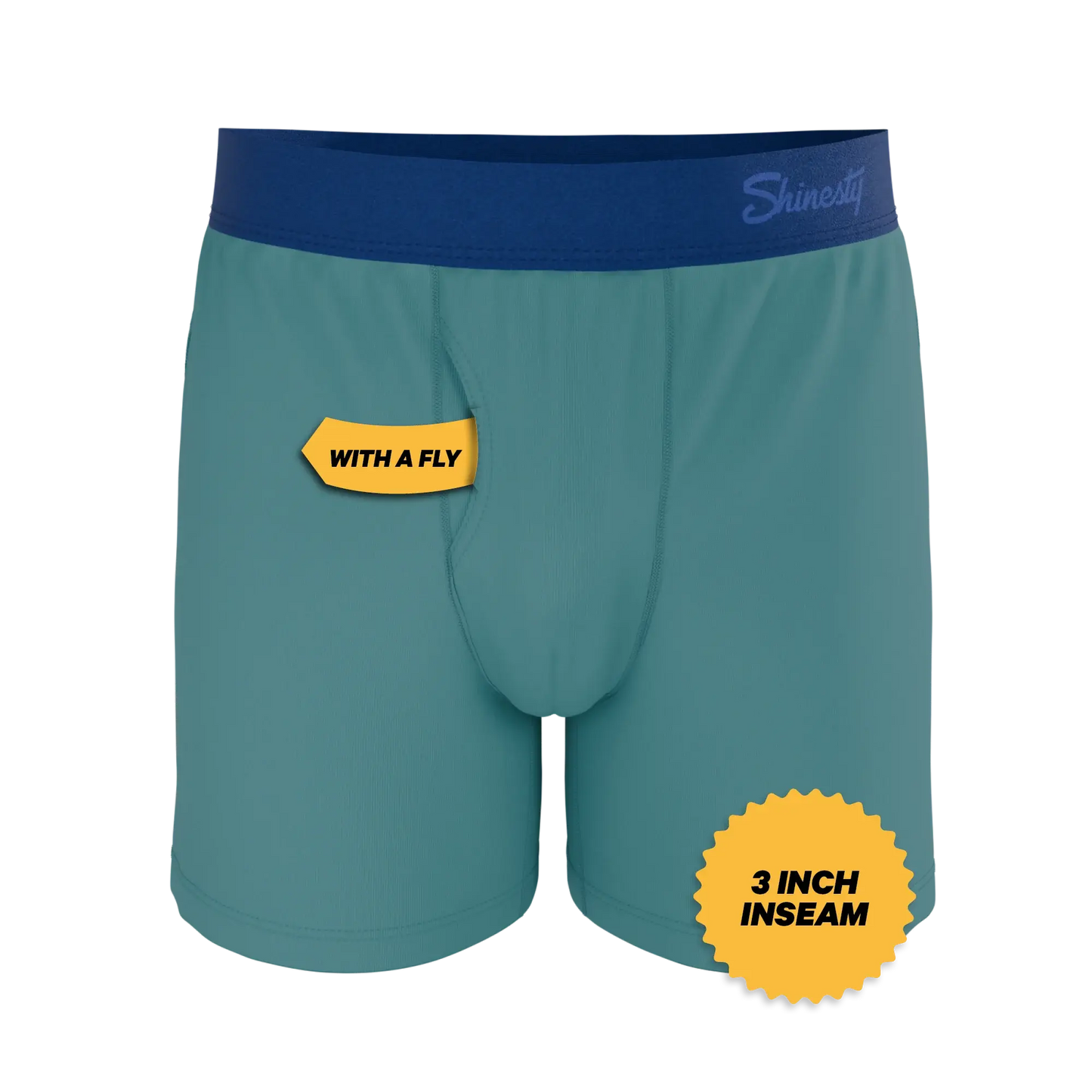 The Curacao | Teal Boxers - Shinesty - Flyclothing LLC