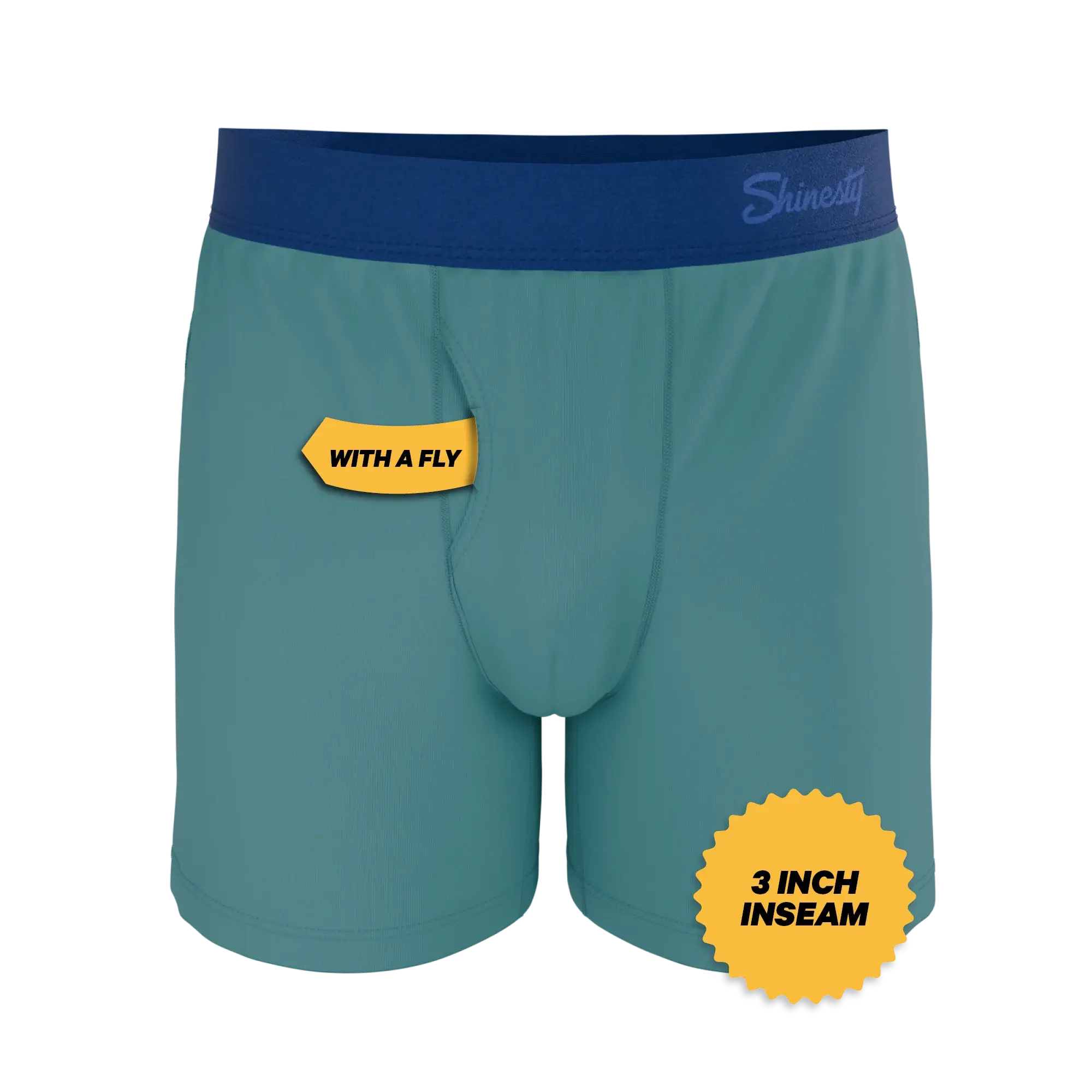 The Curacao | Teal Boxers - Shinesty - Flyclothing LLC