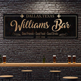Custom Bar Sign - Tailored Canvases - Flyclothing LLC