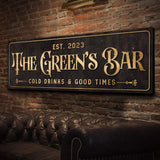 Custom Bar Sign III - Tailored Canvases - Flyclothing LLC