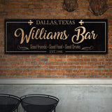 Custom Bar Sign - Tailored Canvases - Flyclothing LLC