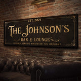Custom Bar & Lounge Sign III - Tailored Canvases - Flyclothing LLC