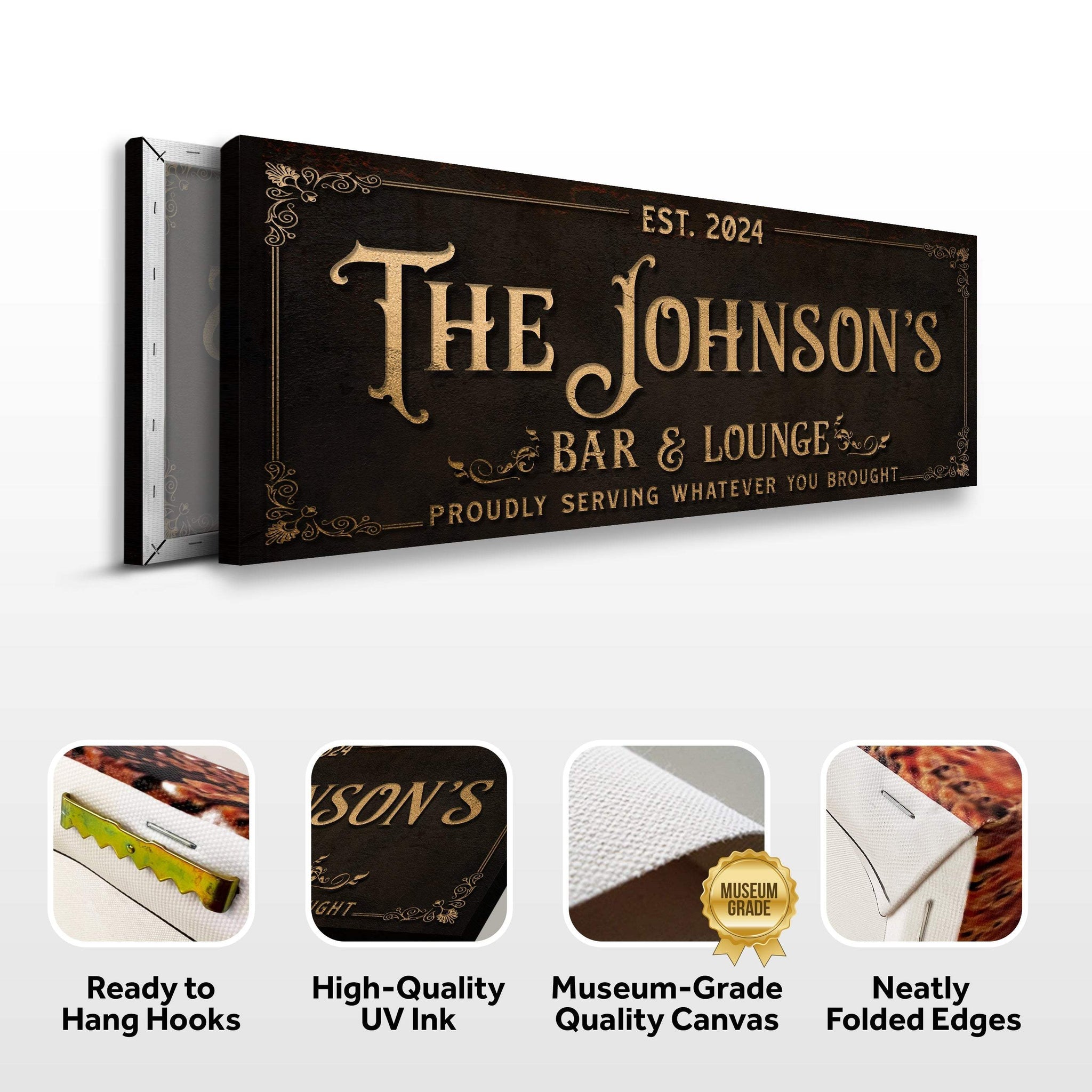 Custom Bar & Lounge Sign III - Tailored Canvases - Flyclothing LLC