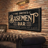Custom Basement Bar Sign - Tailored Canvases - Flyclothing LLC