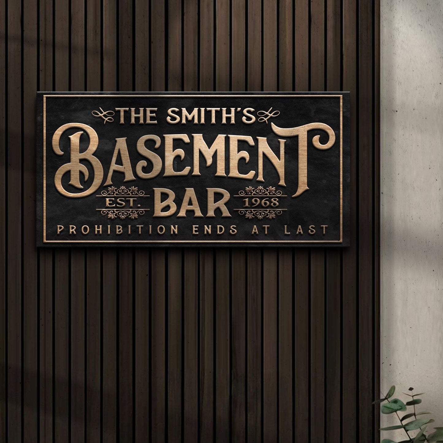 Custom Basement Bar Sign - Tailored Canvases - Flyclothing LLC