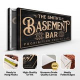 Custom Basement Bar Sign - Tailored Canvases - Flyclothing LLC