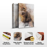 Custom Cat Watercolor Portrait - Tailored Canvases - Flyclothing LLC