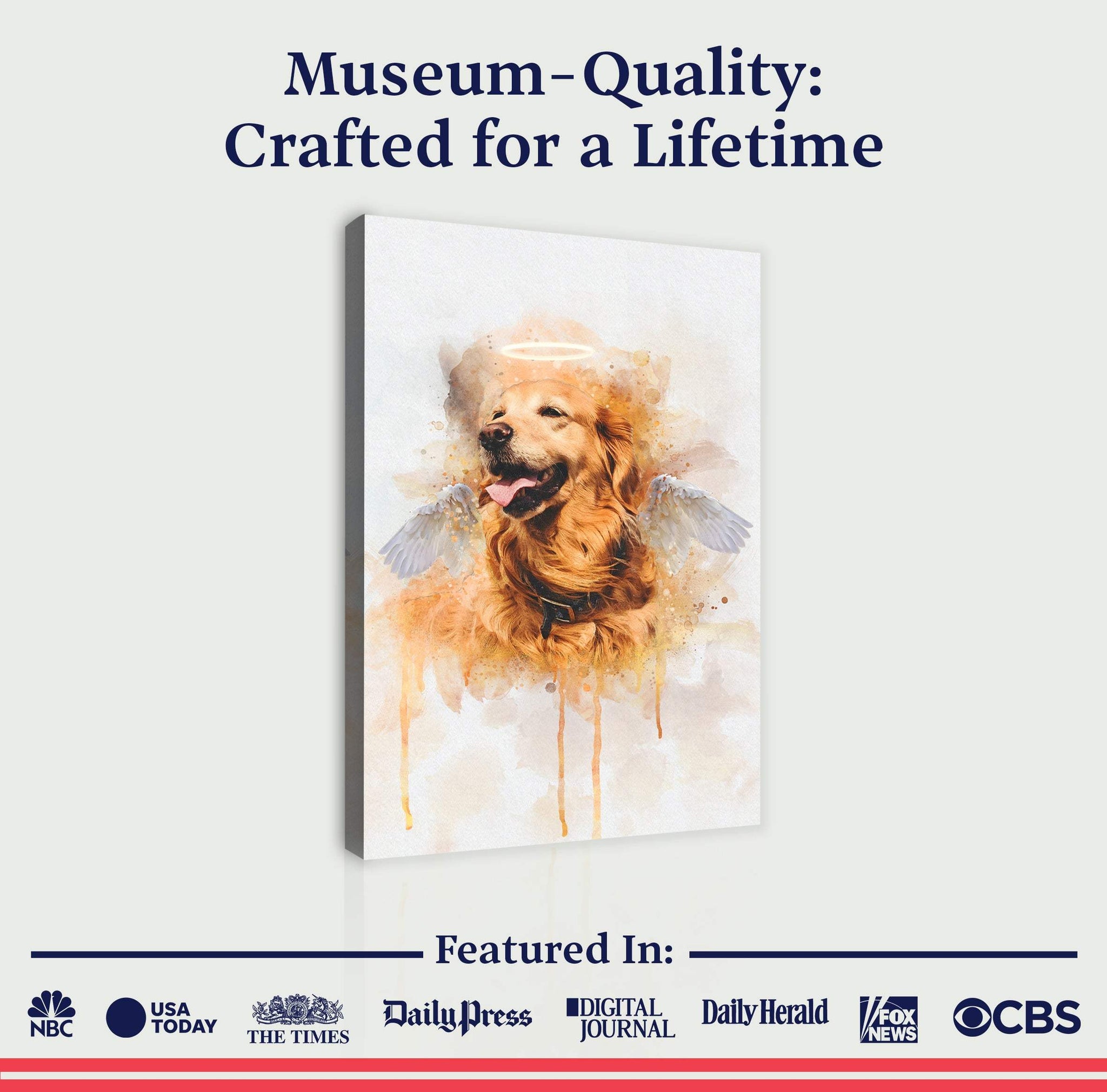 Custom Dog Watercolor Portrait - Tailored Canvases - Flyclothing LLC