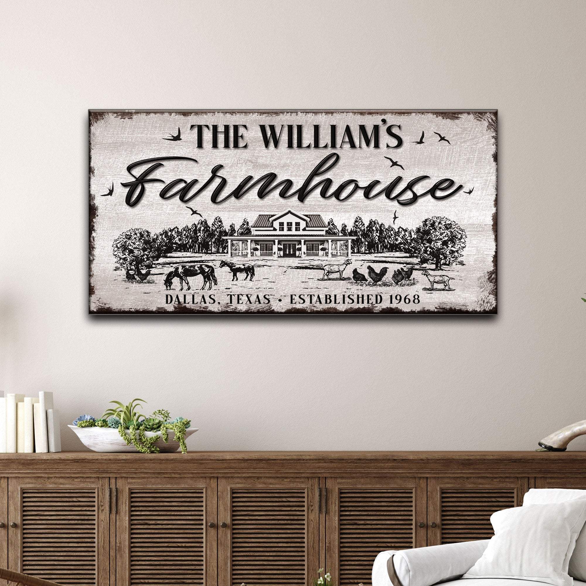 Custom Farmhouse Sign - Tailored Canvases - Flyclothing LLC