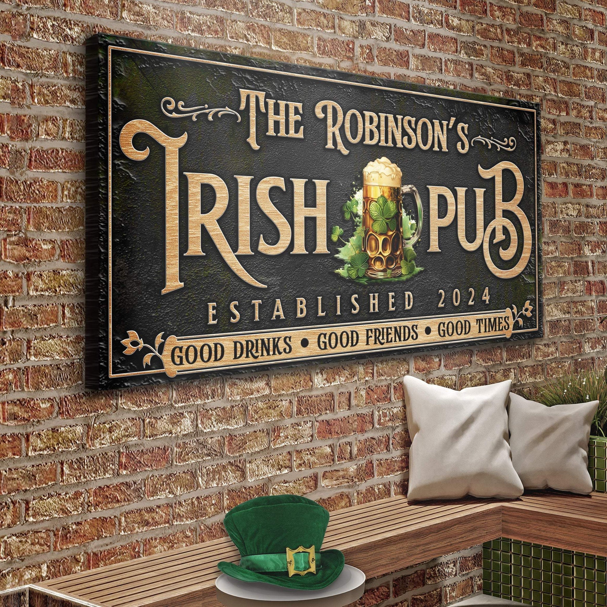 Custom Irish Pub Bar Sign III - Tailored Canvases - Flyclothing LLC