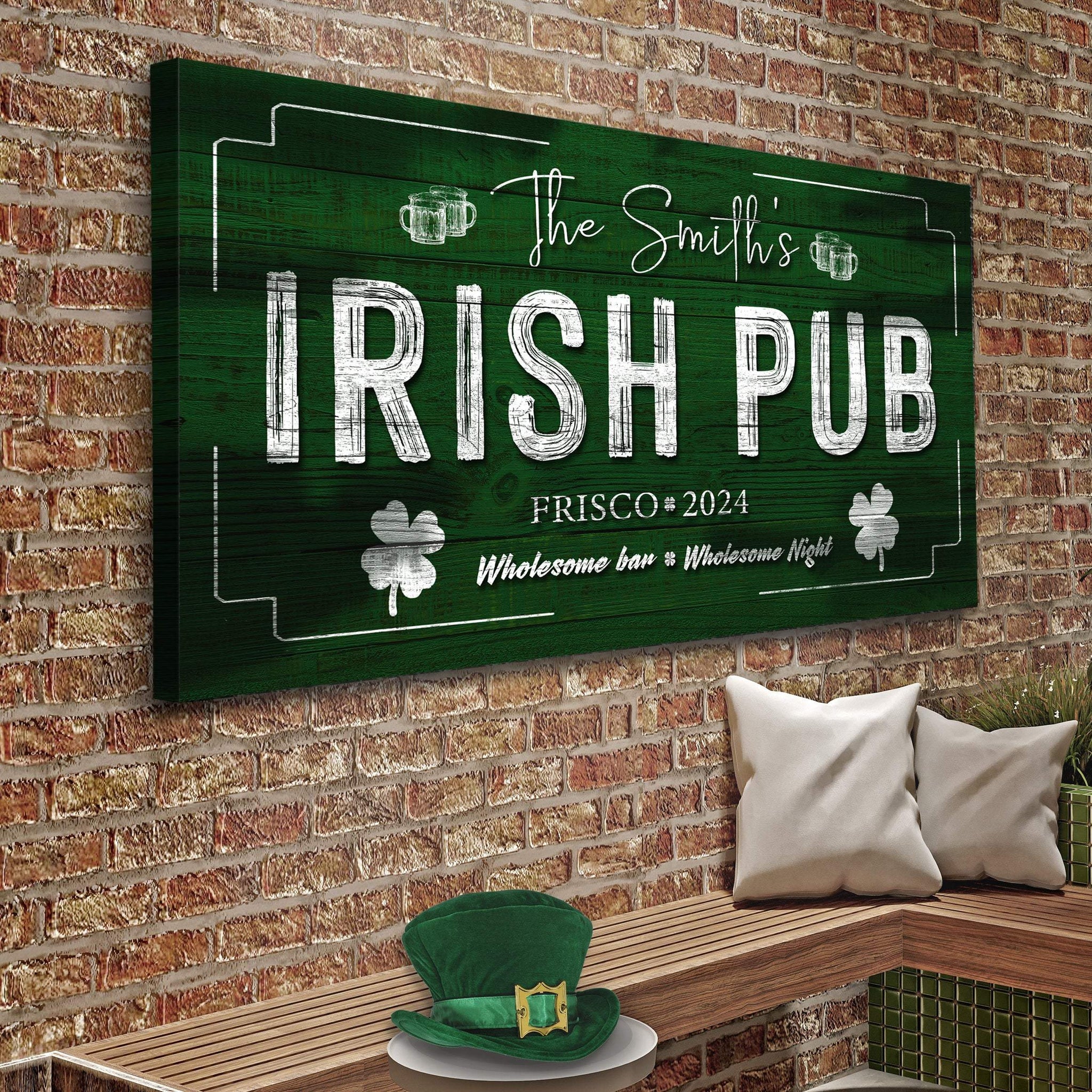 Custom Irish Pub Bar Sign - Tailored Canvases - Flyclothing LLC