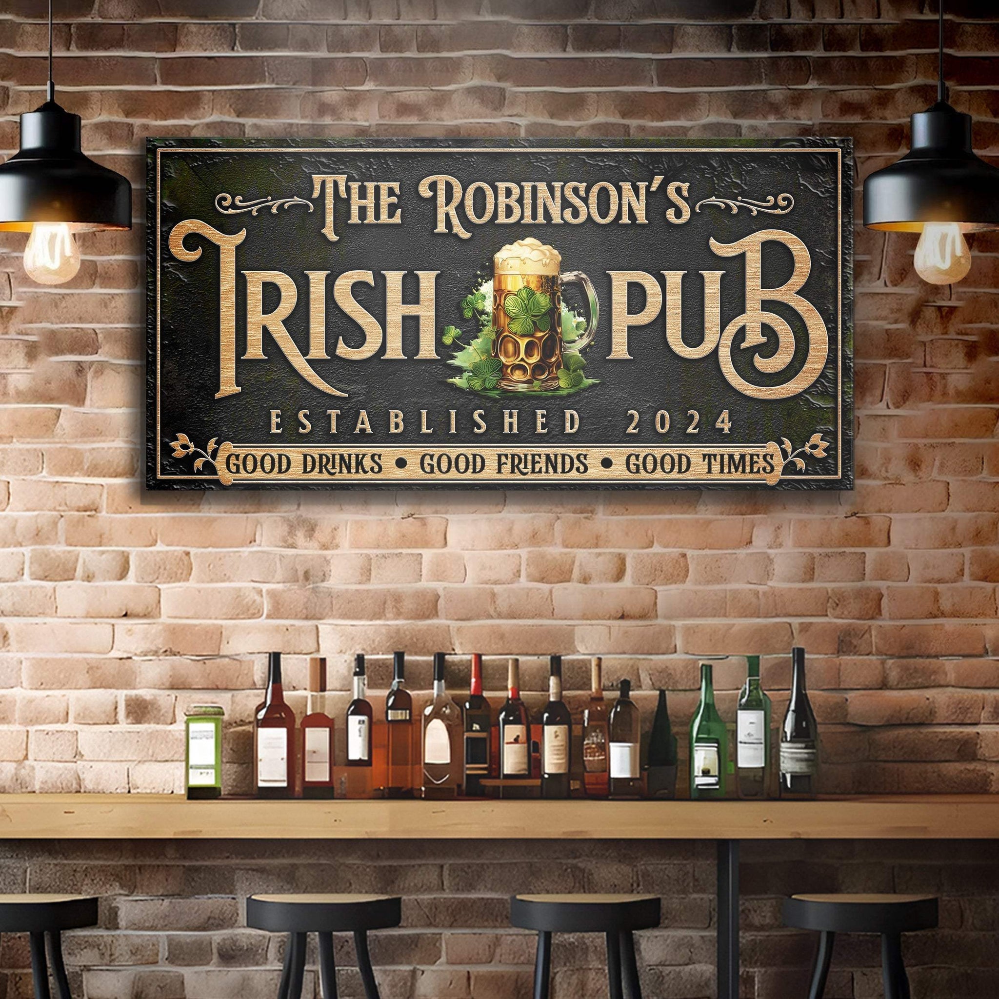 Custom Irish Pub Bar Sign III - Tailored Canvases - Flyclothing LLC