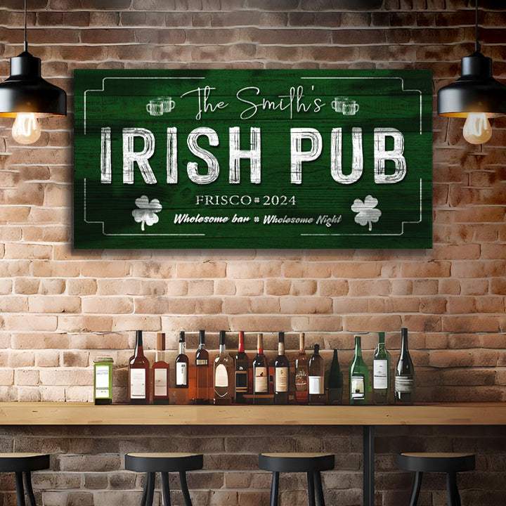 Custom Irish Pub Bar Sign - Tailored Canvases - Flyclothing LLC