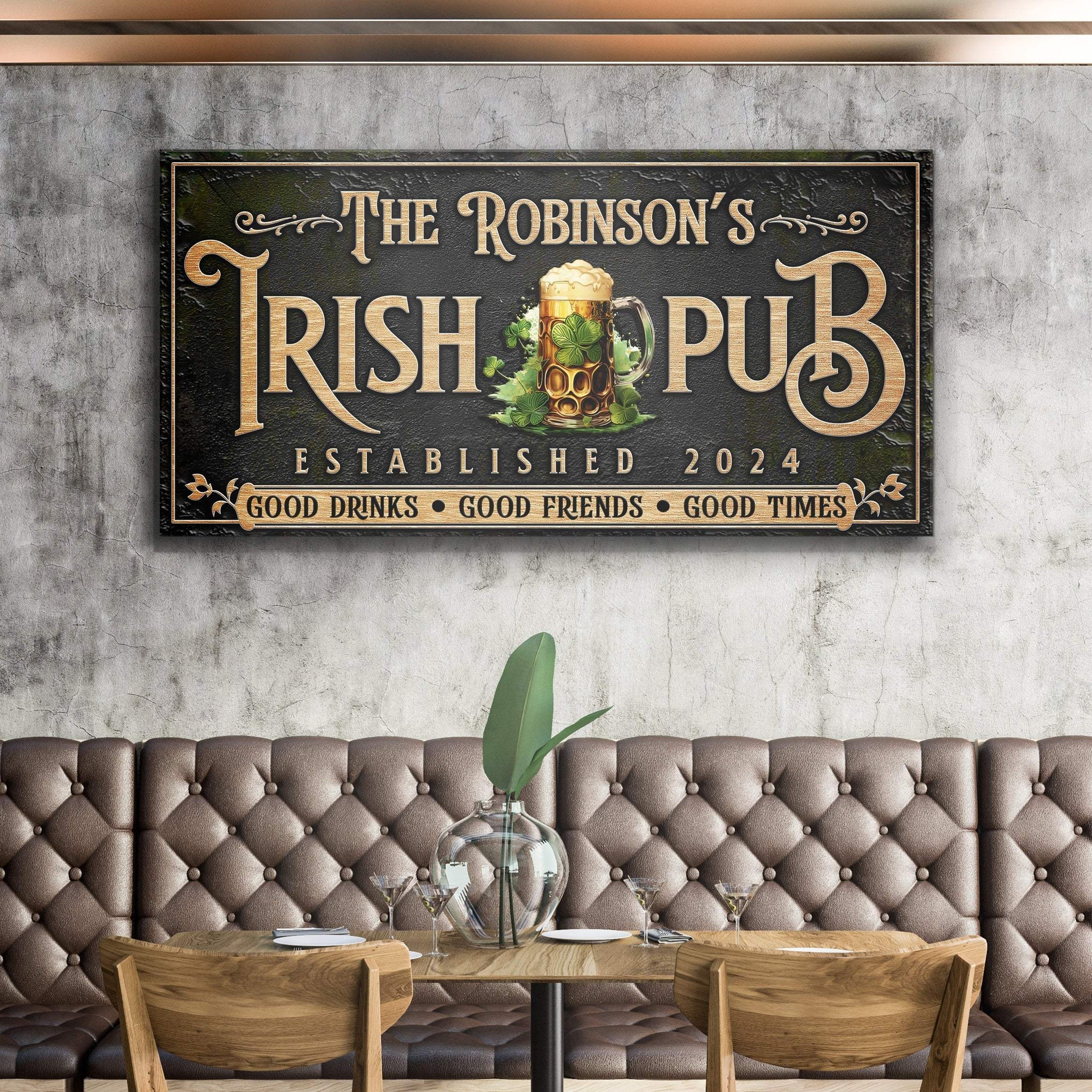 Custom Irish Pub Bar Sign III - Tailored Canvases - Flyclothing LLC